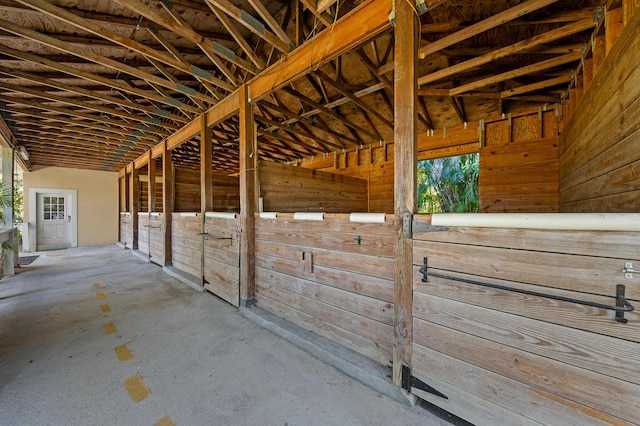 view of horse barn