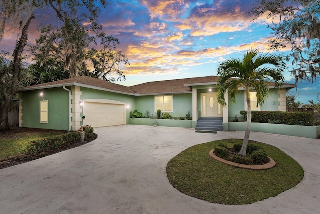 ranch-style house with a garage