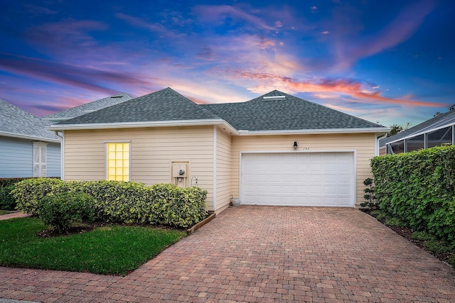 view of front of house featuring a garage