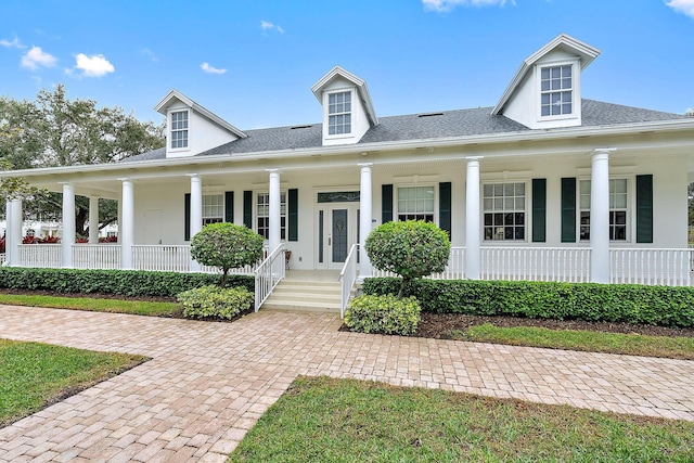 view of front of house with a porch