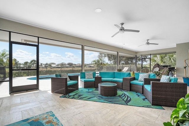 view of sunroom / solarium