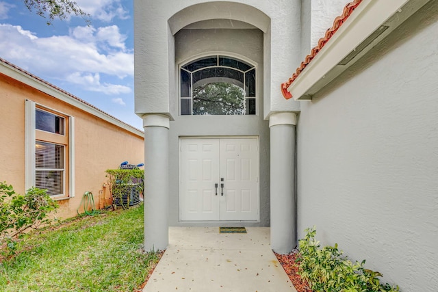 view of exterior entry