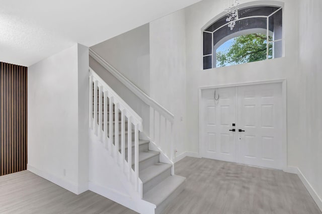 foyer featuring light hardwood / wood-style flooring