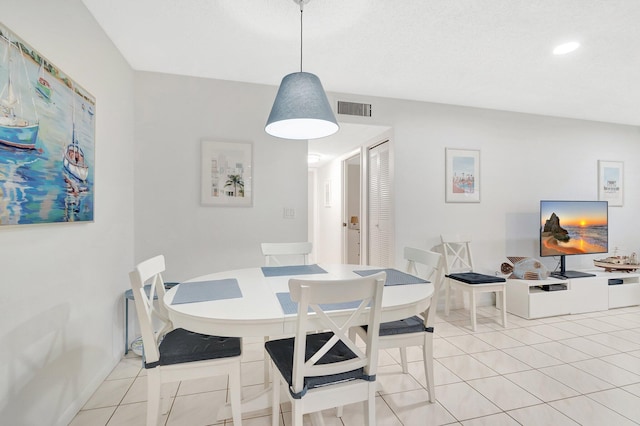 view of tiled dining space