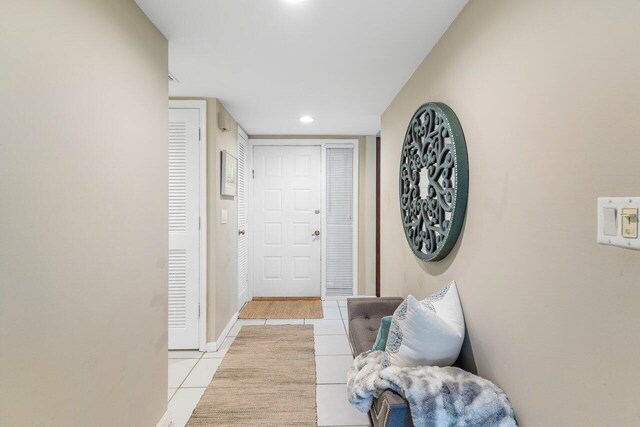 view of tiled living room