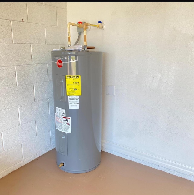 utilities with electric water heater