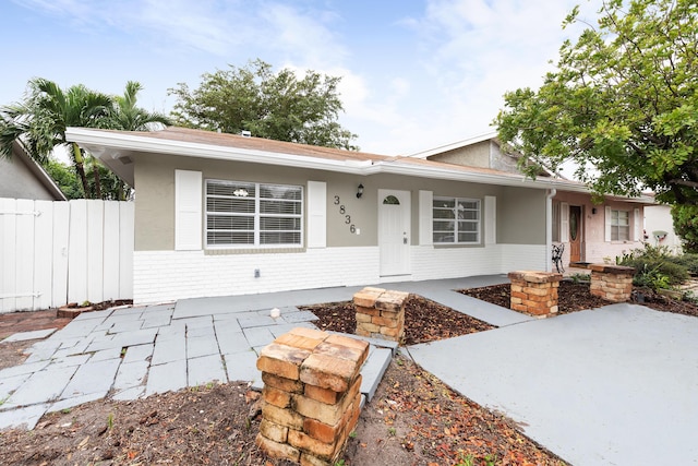 view of ranch-style home