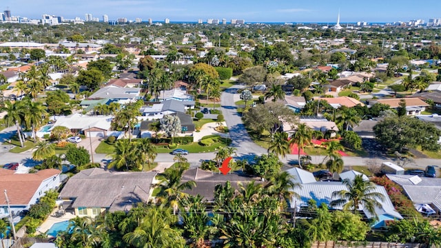 bird's eye view featuring a residential view