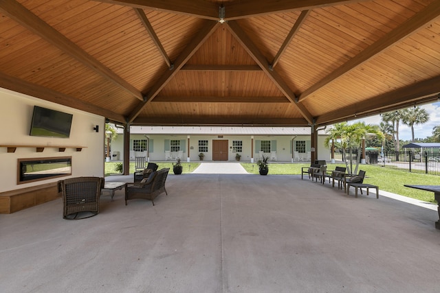 view of patio with a gazebo