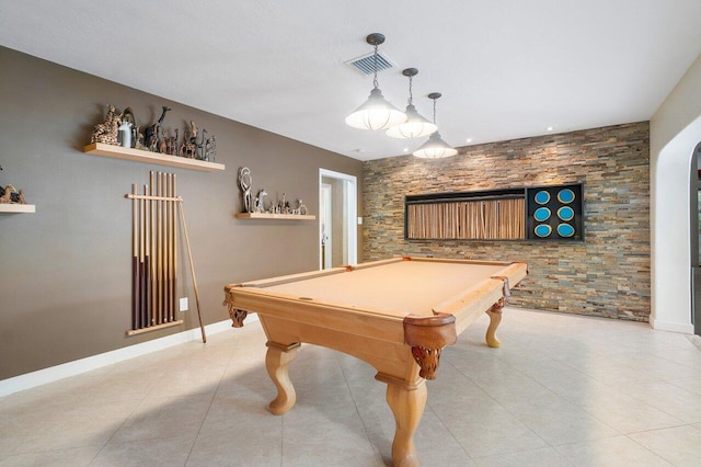 game room featuring billiards