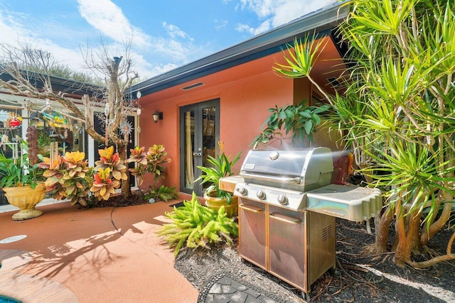 view of patio / terrace with a grill