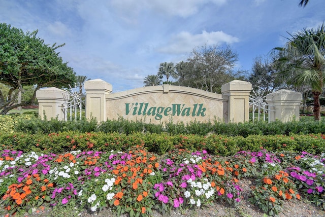 view of community sign