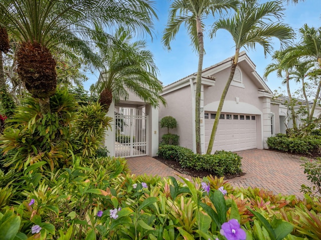 view of front of house featuring a garage