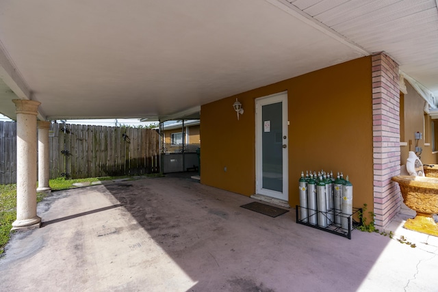 view of patio with fence