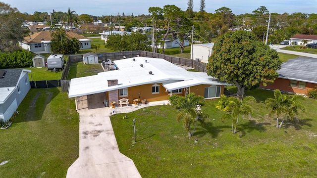 aerial view featuring a residential view