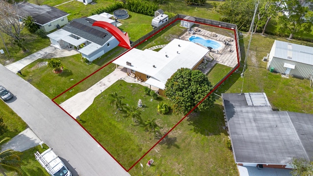 birds eye view of property