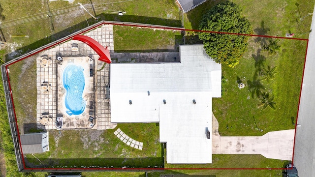 birds eye view of property