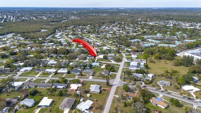 drone / aerial view featuring a residential view