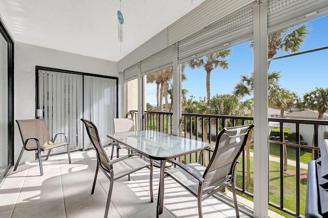 view of sunroom