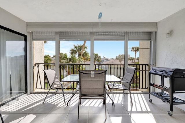 view of sunroom