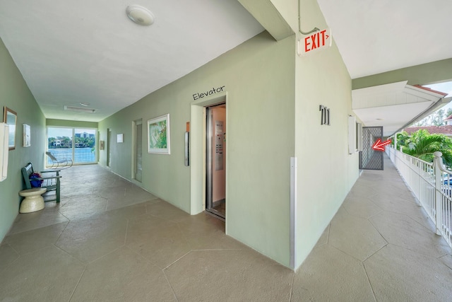 hallway with elevator