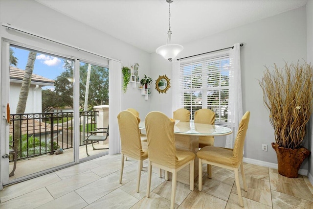 view of dining room