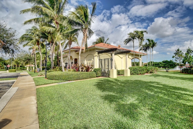 exterior space featuring a yard