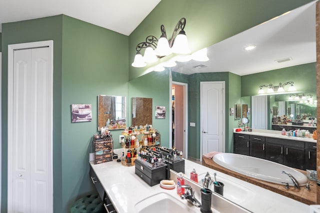 bathroom with vanity