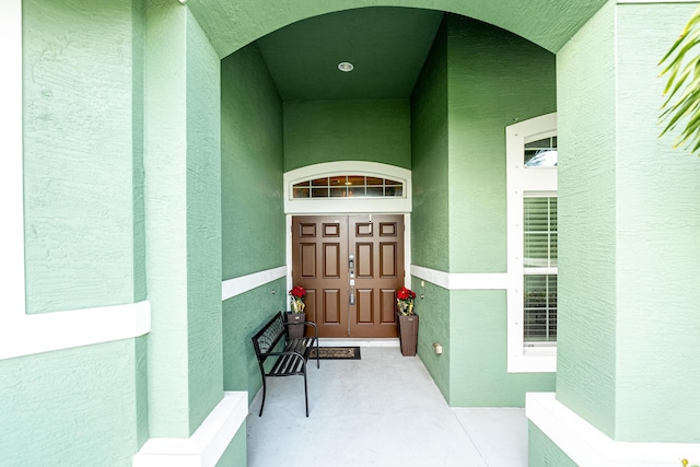 view of doorway to property