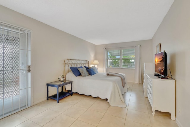 view of tiled bedroom