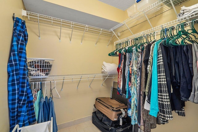 view of walk in closet