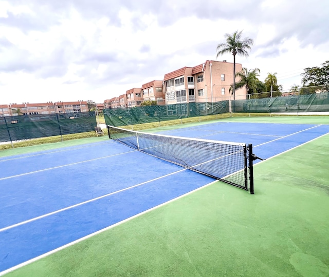 view of tennis court