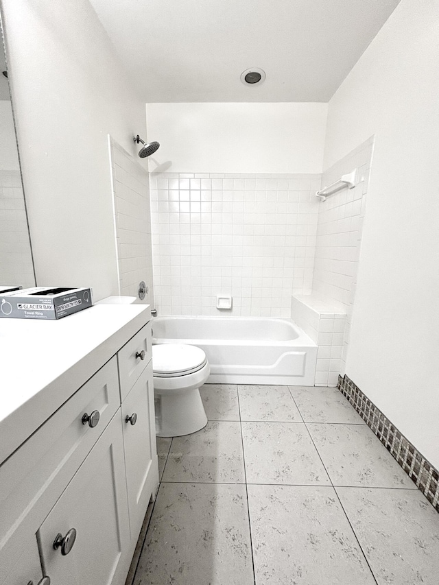 9189 Boca Gardens Cir Unit D, Boca Raton, FL 33496 - bathroom with vanity, shower / tub combination, and tile patterned flooring