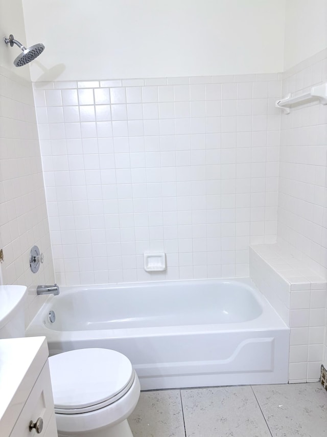 9189 Boca Gardens Cir Unit D, Boca Raton, FL 33496 - full bathroom with vanity, tile patterned flooring, and  shower combination