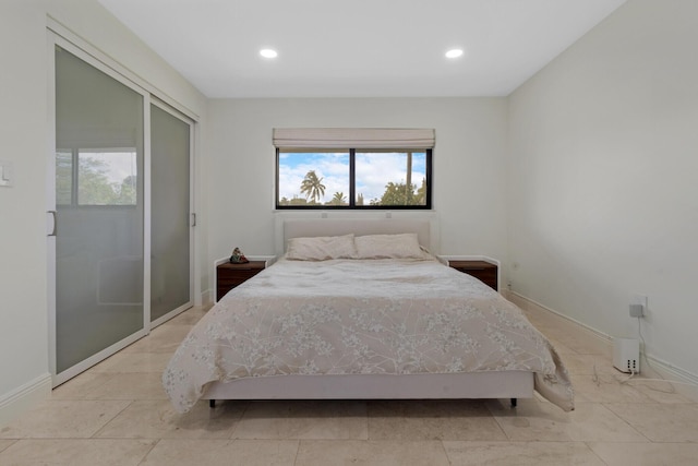 bedroom featuring a closet