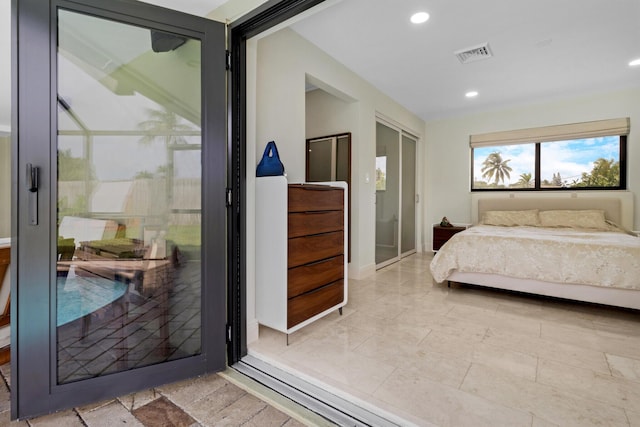 bedroom with a closet