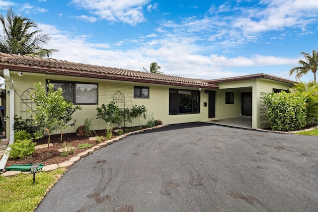 view of ranch-style home