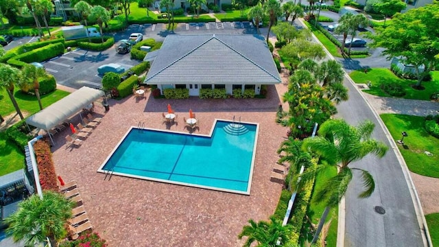 view of pool with a patio