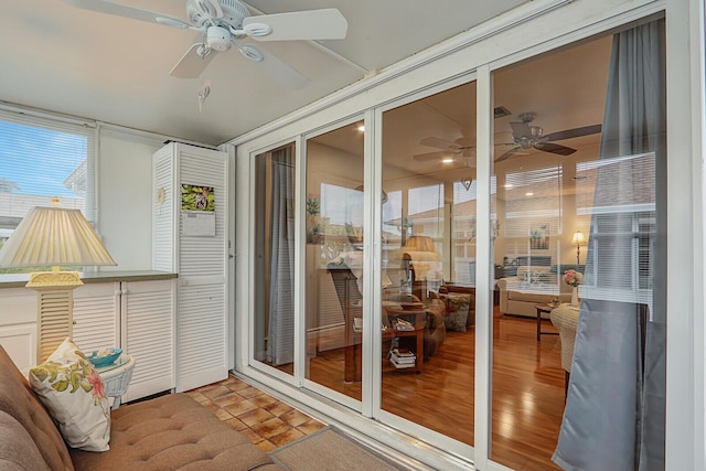 view of sunroom / solarium