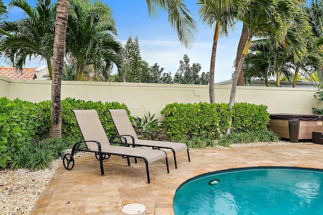 view of pool with a patio area