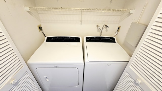 laundry area featuring separate washer and dryer