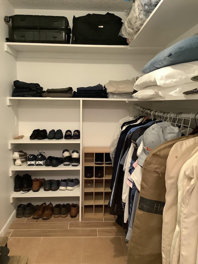 view of walk in closet