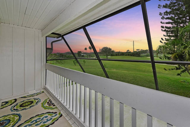 view of sunroom