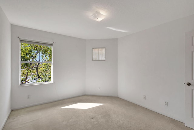 empty room featuring light colored carpet