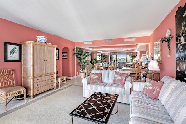 view of carpeted living room