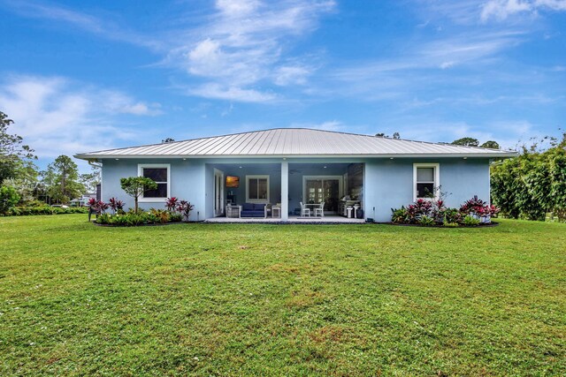 exterior space with a lawn