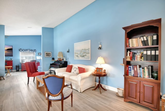 living room featuring light hardwood / wood-style floors