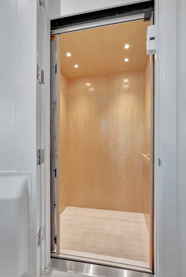 bathroom with elevator