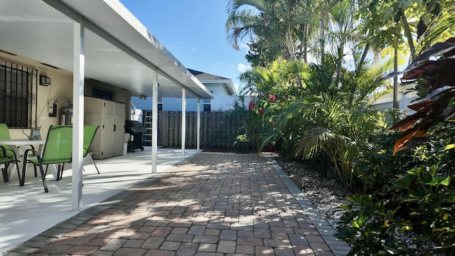 view of patio / terrace featuring grilling area