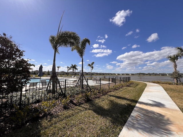 view of water feature